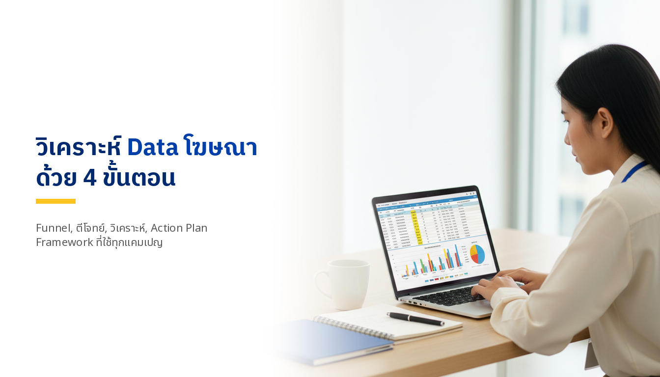 วิเคราะห์ Data โฆษณาด้วย 4 ขั้นตอน (Framework ที่ใช้ทุกแคมเปญ)