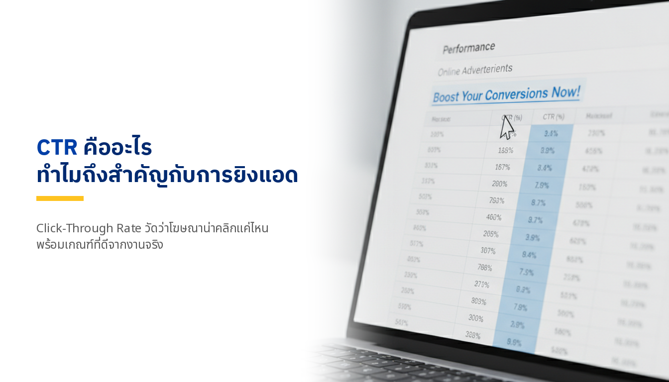 CTR คืออะไร? ตัวชี้วัดคุณภาพโฆษณาที่ผมเลือกดูก่อนตัวอื่นเสมอ